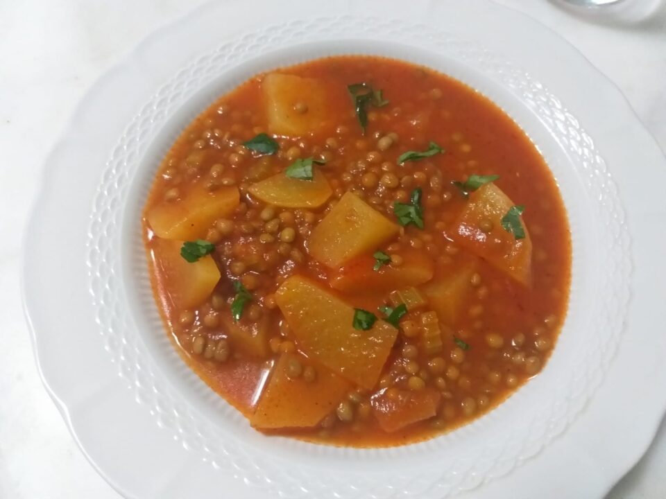 zuppa di lenticchie e patate