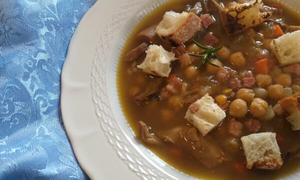 Zuppa di funghi porcini e ceci